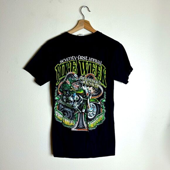 Daytona beach 71st annual bike week graphic T-shirt shamrocks st patty day small - Picture 1 of 10